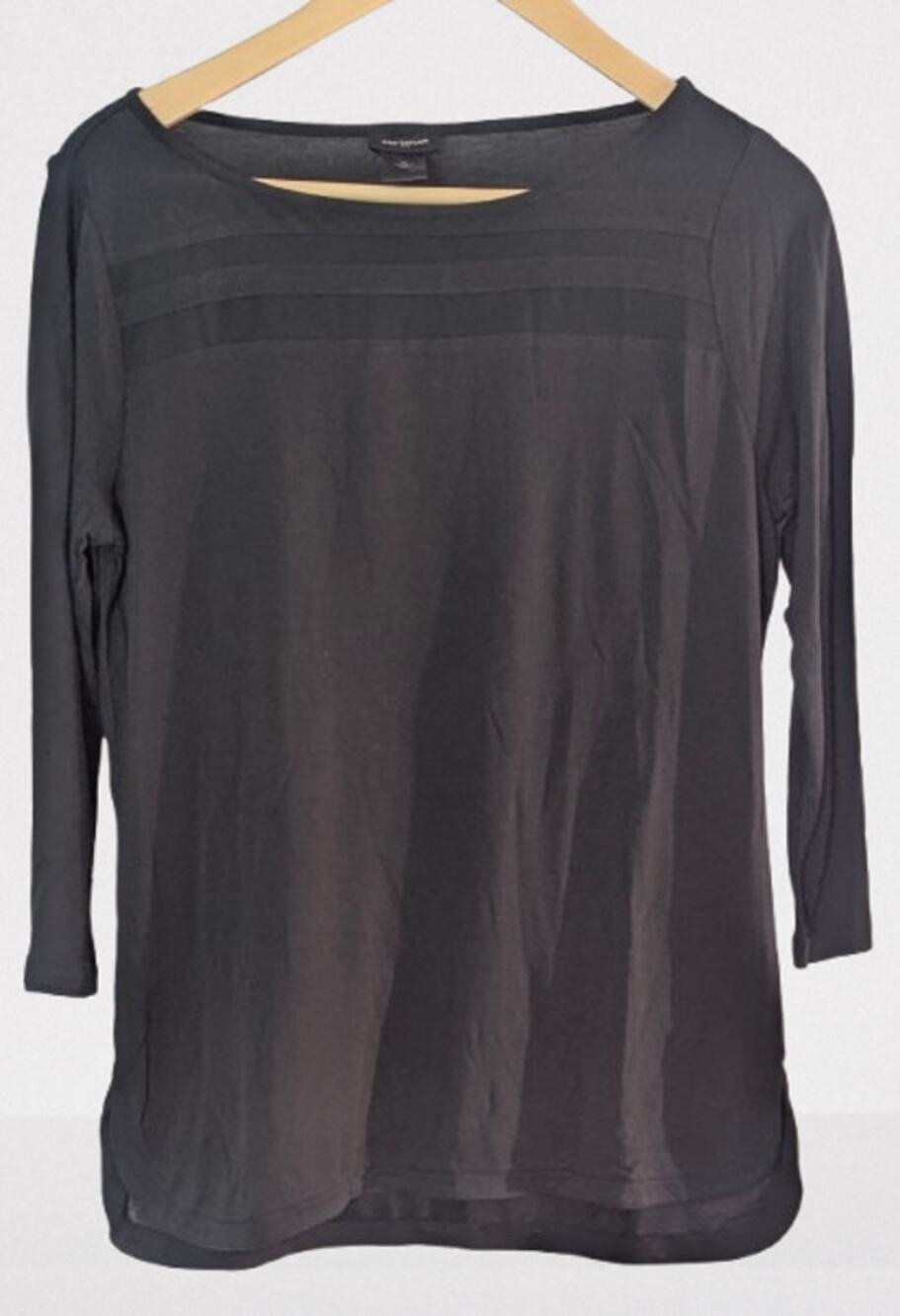 ANN TAYLOR Womens Black Rayon Lightweight Blouse Size Medium
